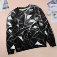 thumbnail image 6 of Geometric Lattice Women's Floral Printed Sweatshirt Long Sleeve Crewneck Casual Loose Vintage Graphic Pullover Tops, 6 of 7