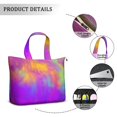 thumbnail image 2 of 22 Inch Oversized Travel Bag Lightweight Canvas Weekender Duffel with Multi Pockets, Aurora Print, 2 of 5