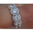 thumbnail image 5 of Lakshya jewel LLC Cubic Zirconia Round Cut for Women Wedding Full Eternity Band Ring 14K White Gold Plated, 5 of 6