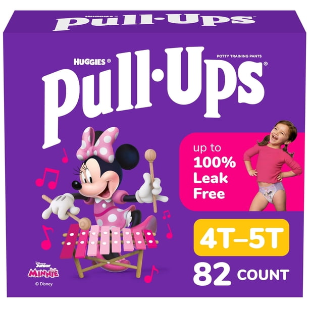 Calzones de entrenamiento para niñas Pull-Ups talla 4T-5T, 82 unidades