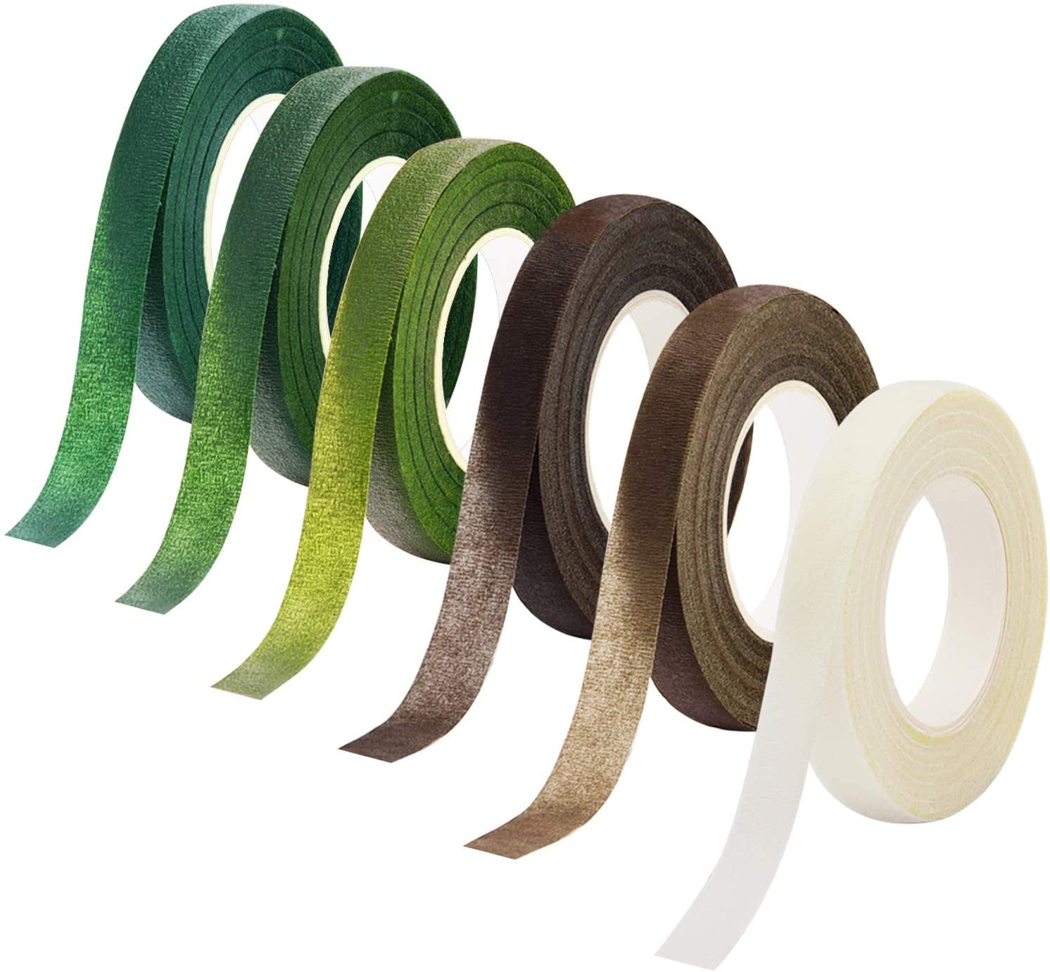 6 Colors Floral Tapes Flower Adhesives Stem Wrap Tape (Dark Green