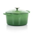 thumbnail image 2 of Crock-Pot Artisan 2 Piece 5 Quarts Enamled Cast Iron Dutch Oven in Pistachio Green, 2 of 2