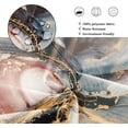 thumbnail image 4 of Marble Abstract Luxury Art Shower Curtain for Bathroom Decor 72Wx72H Navy Blue Pink Modern Purple Marble Rose Gold Ombre Aesthetic Printed Fabric Polyester Waterproof 12 Pack Plastic Hooks, 4 of 5