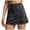 Gray, variant on Womens Double Layered Pleats Tennis Skirts Shorts High Waisted Skirt With Pockets Workout Athletic Skort Casual Sports Skirts White