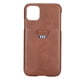 thumbnail image 1 of Funda delgada para teléfono con ranura para tarjeta Textute de cuero PU para Iphone 11 Pro de 5,8 pulgadas, color marrón, 1 of 5