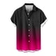 thumbnail image 3 of Ceisia Men's Gradient Print Short Sleeve Button Down Shirt for Casual & Vacation Wear Hot Pink XXXXL Gifts, 3 of 4