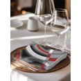 thumbnail image 6 of Grey Geometric Cloth Napkins Set of 4 Reusable Dinner Napkins, Modern Abstract Black White Red Striped Cocktail Napkin Washable Table Napkins for Wedding/Holiday Party/Baby Shower 20"x20", 6 of 7