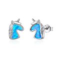 thumbnail image 1 of Pendientes de unicornio Yashi en plata de ley 925 pequeños multicolor FIE815 A, 1 of 5