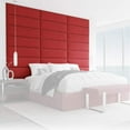 thumbnail image 3 of Vant 30 x 11.5 Inch Upholstered Decor Wall Panel, Suede Red Melon (4 Pack), 3 of 8