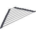 thumbnail image 1 of Dish Rack, Dish Rack, Draining Mat, Stainless Steel Triangular Folding Dish Rack For Kitchen Sink - Non-slip, Black, 1 of 3