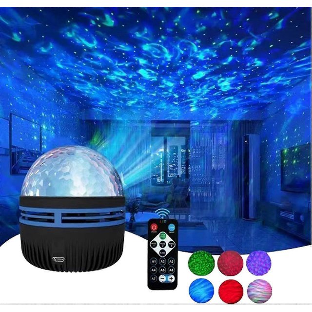 2 In 1 Northern Lights And Ocean Wave Projector With 14 Light Effects