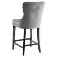 thumbnail image 6 of Set of 2 Modern Velvet & Solid Wood 26'' Counter Stool in Black per SET, 6 of 9