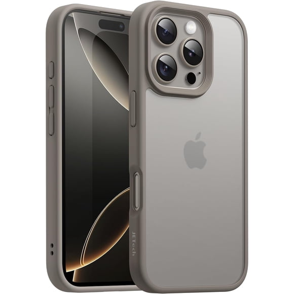 Étui Mate pour iPhone 16 Pro Max 6.9 Pouces, Protection Antichoc de Qualité Militaire, Dos Translucide Givré, Anti-Empreintes Digitales (Noir)
