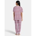 thumbnail image 2 of Jaclyn Women's Valentine's Day Sleep Tee and Jogger Pants Pajama Set, 2-Piece, Sizes S-XL, 2 of 4