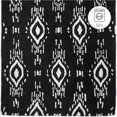 thumbnail image 3 of FH Home Hand Hooked Area Rug - Stain Resistant, Plush/Soft Underfoot, Wool-Like Texture - Premium Recycled Polyester Yarn - Ikat - Bedroom, Living/Dining Room - Surah - Black - 5 x 8 ft, 3 of 8