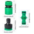 thumbnail image 5 of riego acuario jardineria accesorios conector manguera Manguera de riego de jardín, goma con conector rápido ABS de 1/2 pulgadas, doble macho, adaptador de articulación, conjunto de extensor para tubo, 5 of 5