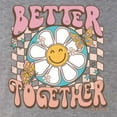 thumbnail image 6 of Wild Bobby Retro Better Together Daisy Smiley Face Checkered Background Vintage Men Premium Tri Blend Tee, Premium Heather, XX-Large, 6 of 6