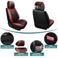 thumbnail image 2 of Customed For 2005-2023 Toyota Tacoma Crew Cab Front&Rear Seat Covers PU Leather Full Set,Black&Red, 2 of 10