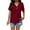 Red, variant on Fesfesfes Tshirt for Women Fashion Women's Fashion Short Sleeve Top Casual V-neck Knitwear Short Sleeve V-neck Top/shirt Women Short Sleeve Tshirt XL(US:10)