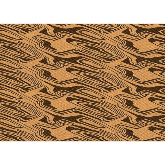 Ahgly Company Machine Washable Indoor Rectangle Transitional Red Brown Area Rugs, 5' x 7'