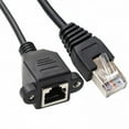 thumbnail image 4 of FVH 30cm 8P8C FTP STP UTP Cat 5e Male to Female Lan Ethernet Network Extension Cable with Panel Mount Holes, 4 of 7