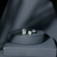 thumbnail image 5 of Rosec Jewels Certified 1 Carat Lab Grown Diamond Stud Earrings, EF-VS Quality - Ready to Gift for Valentines Day, 18K White Gold, 5 of 8