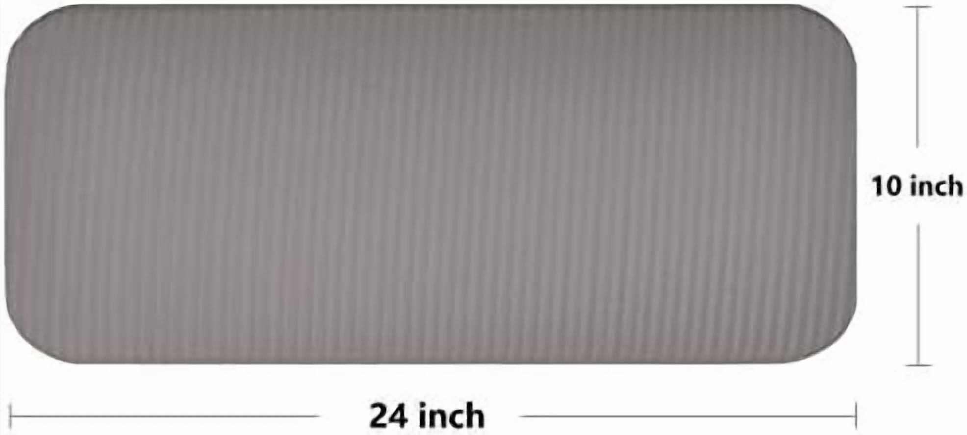 All Purpose 1/2-Inch Extra Thick High Density Anti-Tear Exercise Yoga Mat and Knee Pad with Carrying Strap, Multiple Colors Gray