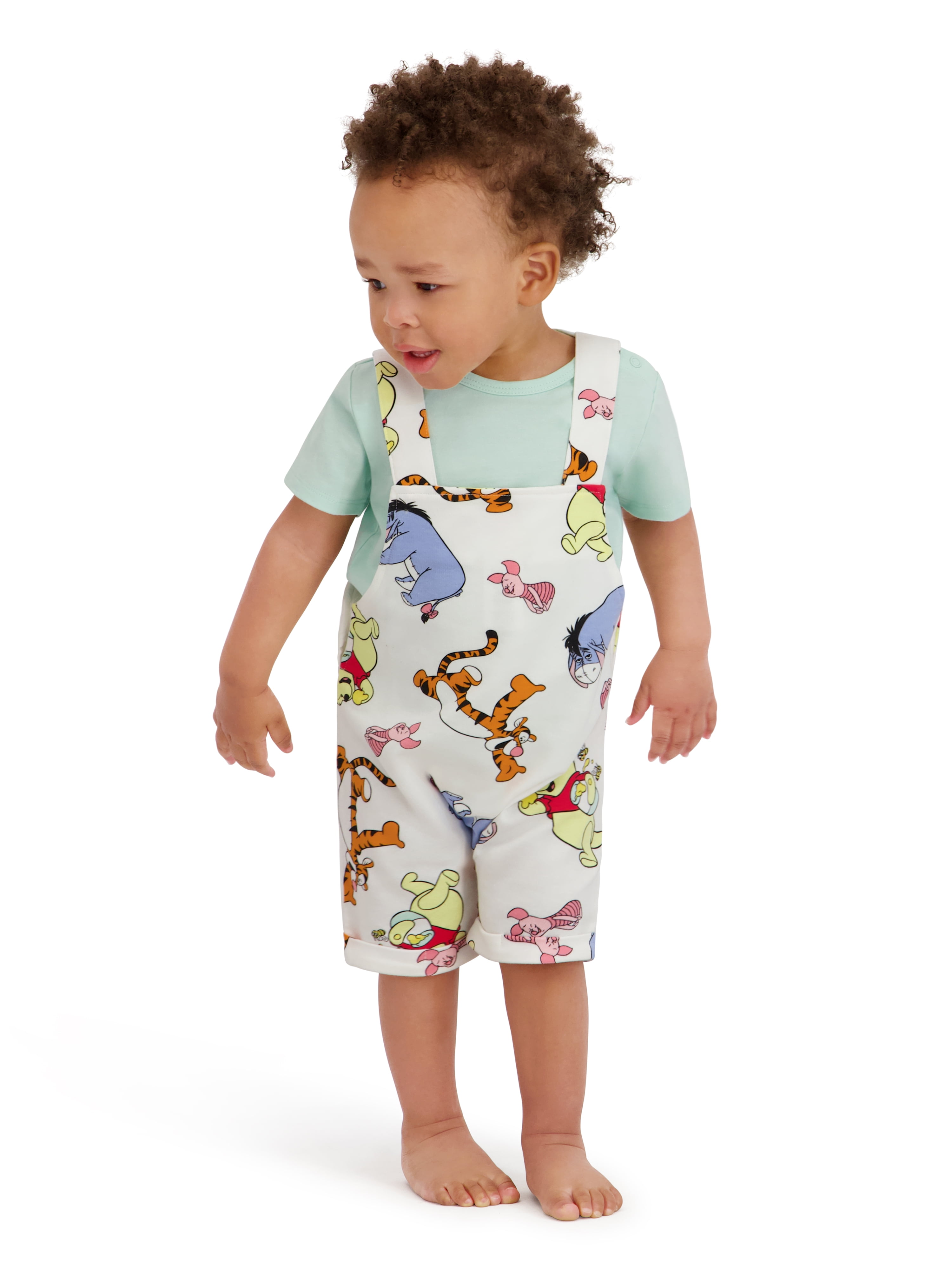 Winnie The Pooh Baby Boy 2 Piece Shortall Set, Sizes 0-24 Months