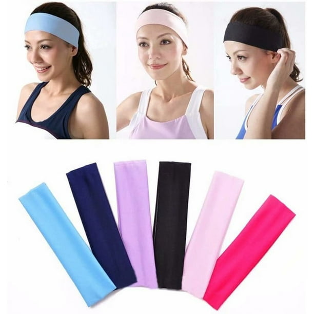 Cribun 10 PCS Yoga Cotton Headbands Elastic Stretch Sweatband Hairband  Mixed Colors Ballet Head Band for Women/Girls Sports/Pilates/Fitness（Random  Color） 