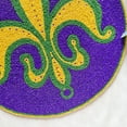 thumbnail image 2 of Set of 2, Mardi Gras handmade placemat, beaded round table placemat, 14 inch, 2 of 4