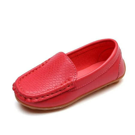 Kids Shoes Candy Colors Unisex Boys Girls Soft Loafers Slip-on PU Leather Shoes For Children Size 21-38 Moccasin Hot