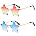 thumbnail image 1 of Decoraciones de Regalo 2 Piezas Gafas de Sol Gafas de Sol del 4 de Julio Gafas de Sol con Personalidad Gafas sin Montura de Estrella para Mujeres Hombres Día de la Independencia Favores de Fiesta, 1 of 6
