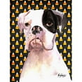 thumbnail image 1 of Carolines Treasures RDR3008CHF Cooper Candy Corn Boxer Halloween Flag Canvas House Size, 1 of 4