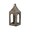 thumbnail image 2 of Vintage Metal Moroccan Candle Holder Hollow Cutout Decorative Lantern with Hanging for Boho Wedding Patio Home Décor Bronze Finish, 2 of 6