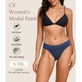 thumbnail image 3 of CF Modal Underwear Supersoft Hipster Panties for Women Breathable & Stretch Ladies Bikini Underpants Comfortable Undies 6 Pack(6E,XL), 3 of 8