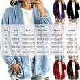 thumbnail image 4 of QIYAGBSA Womens Velour Cardigan Soft Open Front Shawl Collar Long Sleeve Decorative Button Casual Fall Winter Outerwear Coats(Purple, M), 4 of 5