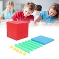 thumbnail image 1 of Base 10 Bloques, Bloques Educativos De Conteo De Matemáticas, Juego Completo De Fácil Aprendizaje, Plástico Colorido Para El Hogar, 1 of 7