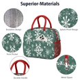thumbnail image 4 of Womens Green Christmas Snowflake Pattern Lunch Box for Work,Insulated Lunch Bag for Women,Loncheras Para Mujer,Leakproof Adult Lunch Bag for Work,Beach,Travel,Picnic,Camping, 4 of 7