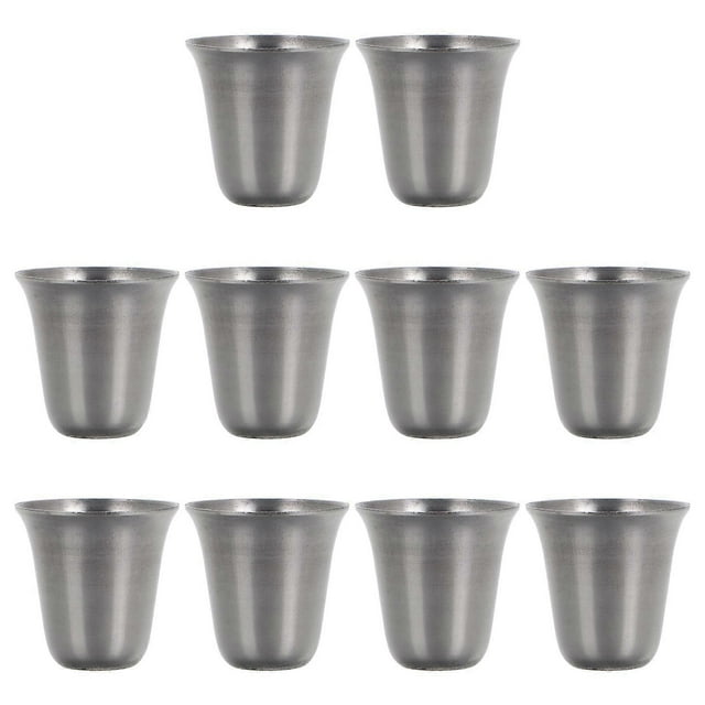 10pcs Stackable Stainless Steel Communion Cups for Church Use Compact and Convenient 15ml Holy Water Cups for Religious Ceremonies