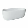 thumbnail image 3 of Barara King Modern Soaking Bathtub,Bathtub, 51'' Bathtub Resin Stone Soaking Bathtub Solid Surface Modern Tubs with Overflow and Pop-up Drain in White, 3 of 11