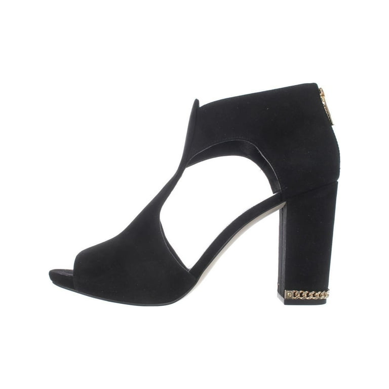 Womens MICHAEL Michael Kors Sabrina Open Toe Peep Toe Booties Black Walmart