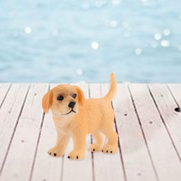 Fiudx Ofertas Flash Del Día Estatua De Perro, Muñeco De Cachorro De Plástico, Perro De Simulación Pintado A Mano