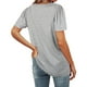 thumbnail image 5 of Dinheiro Camisetas de verano para mujer, estilo casual, cuello cuadrado, manga corta, XL,, 5 of 6