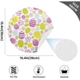 thumbnail image 7 of Round Placemats Set of 6, Multicolored Easter Eggs Placemats Heat Resistant Table Mats for Dining Table Xmas Decorations Ornaments Holiday Home Party, 7 of 7