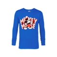 thumbnail image 1 of Disney Mickey Mouse Marquee Lettering - Long Sleeve T-Shirt for Men - Customized-Royal, 1 of 4