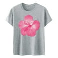 thumbnail image 4 of LUOGENLI T-shirts pour Femmes Mode Décontractée Chemises Imprimées Col Rond Manches Courtes Tee Tops Tunique Blouse Tee T-shirts Femmes Blanc Fête de la Saint-Patrick Gris Clair G, 4 of 4