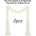 thumbnail image 2 of GFDYREE Wedding Arch Draping Fabric, 2 Pcs Chiffon Drapes Wedding Drapery for Indoor and Outdoor Backyard Reception Backdrop Ceiling Curtains Decorations, Ivory, 2 of 7