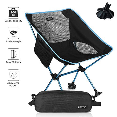 Perfect for Outdoor,Camp,Hiking,Picnic Breathable Comfortable Portable HCcolo Lightweight Compact Folding Camping Backpack Chairs Upgrade Non-Slip Feet