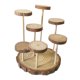 thumbnail image 1 of Expositor de madera con soporte de exhibición, vitrina, estante de exhibición multifunción de varios niveles 7 plataformas, 1 of 9