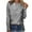 Gray, variant on Ltctricy Women's Glitter Tops Fashion Crew Neck Long Sleeve Casual Loose Sparkly T Shirts Clubwear Party Blouses